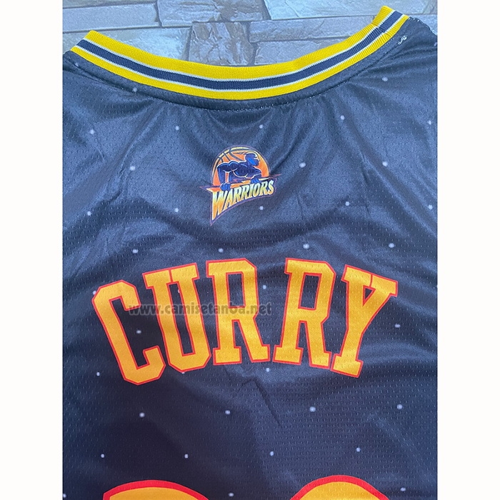 Camiseta Golden State Warriors Stephen Curry #30 Mitchell & Ness MVP Negro